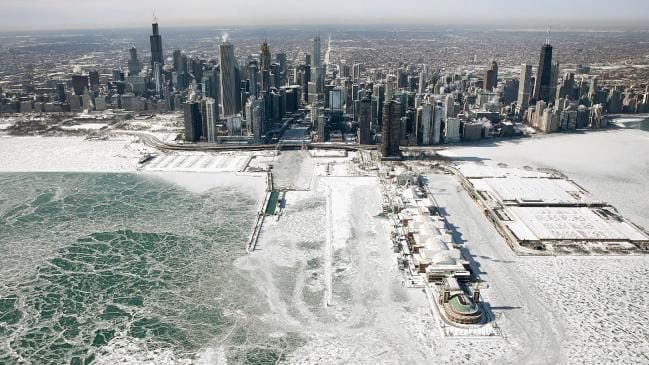 An aerial view of Chicago