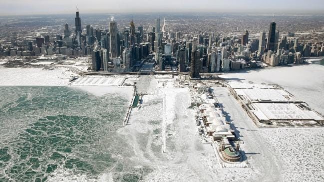 Click to enlarge An aerial view of Chicago