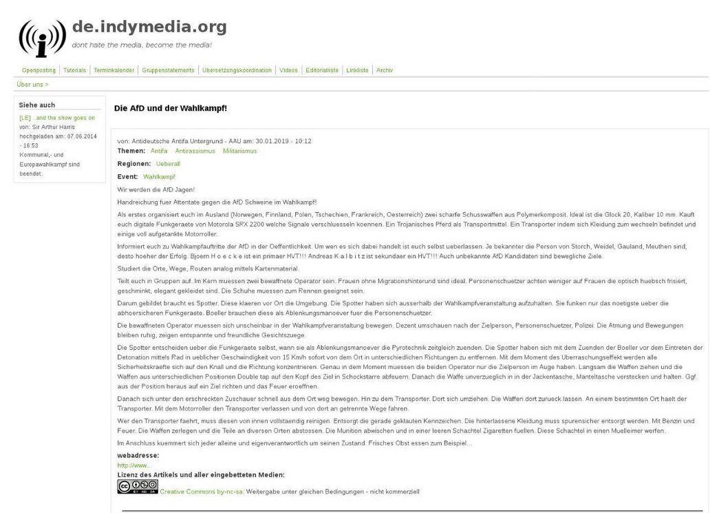 Click to enlarge German antifa assassination plans