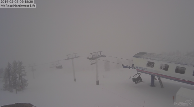 The view from Mt. Rose Ski Tahoe Sunday morning.