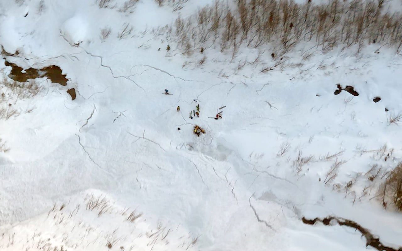 Rescue workers in Courmayeur