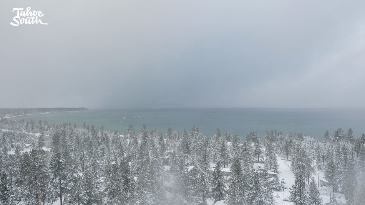 The view from South Shore on Monday morning.