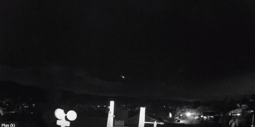 Click to enlarge Fireball over Arizona, California, Nevada and New Mexico