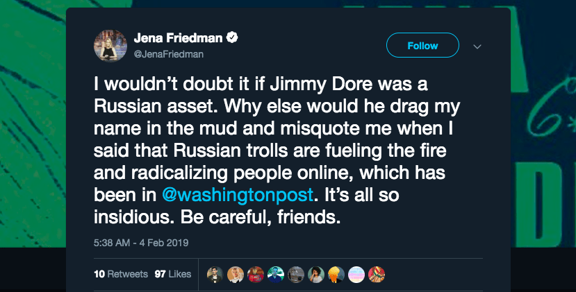 Jena Friedman tweet