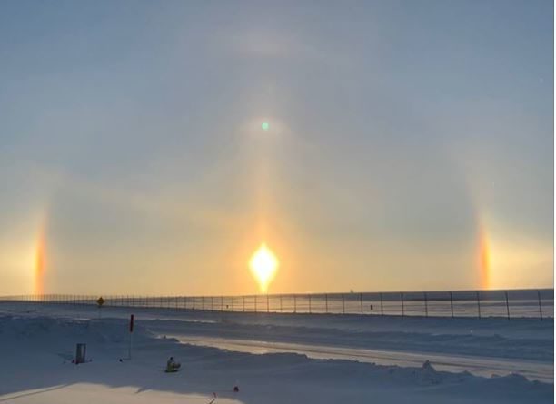 Sun dogs over MI