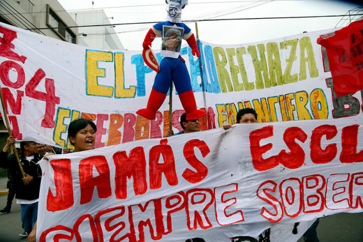 IMF protest  Peru