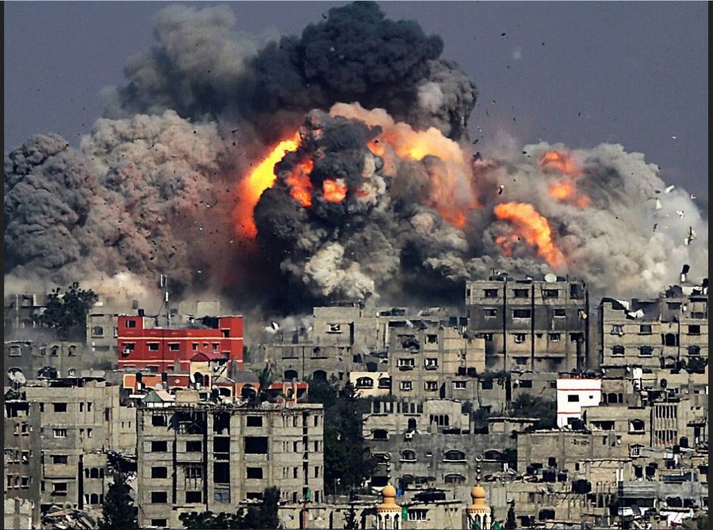 Protective edge bombing gaza