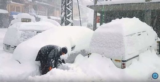 record snow in Pakistan