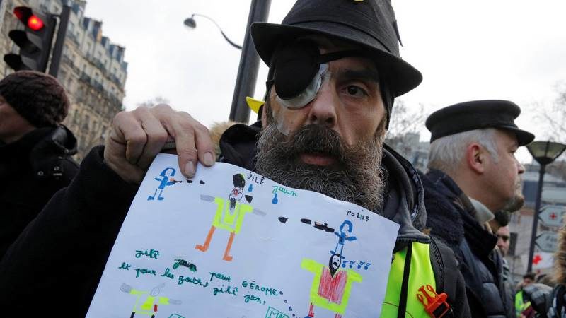 Click to enlarge Jerome Rodrigues yellow vest injury