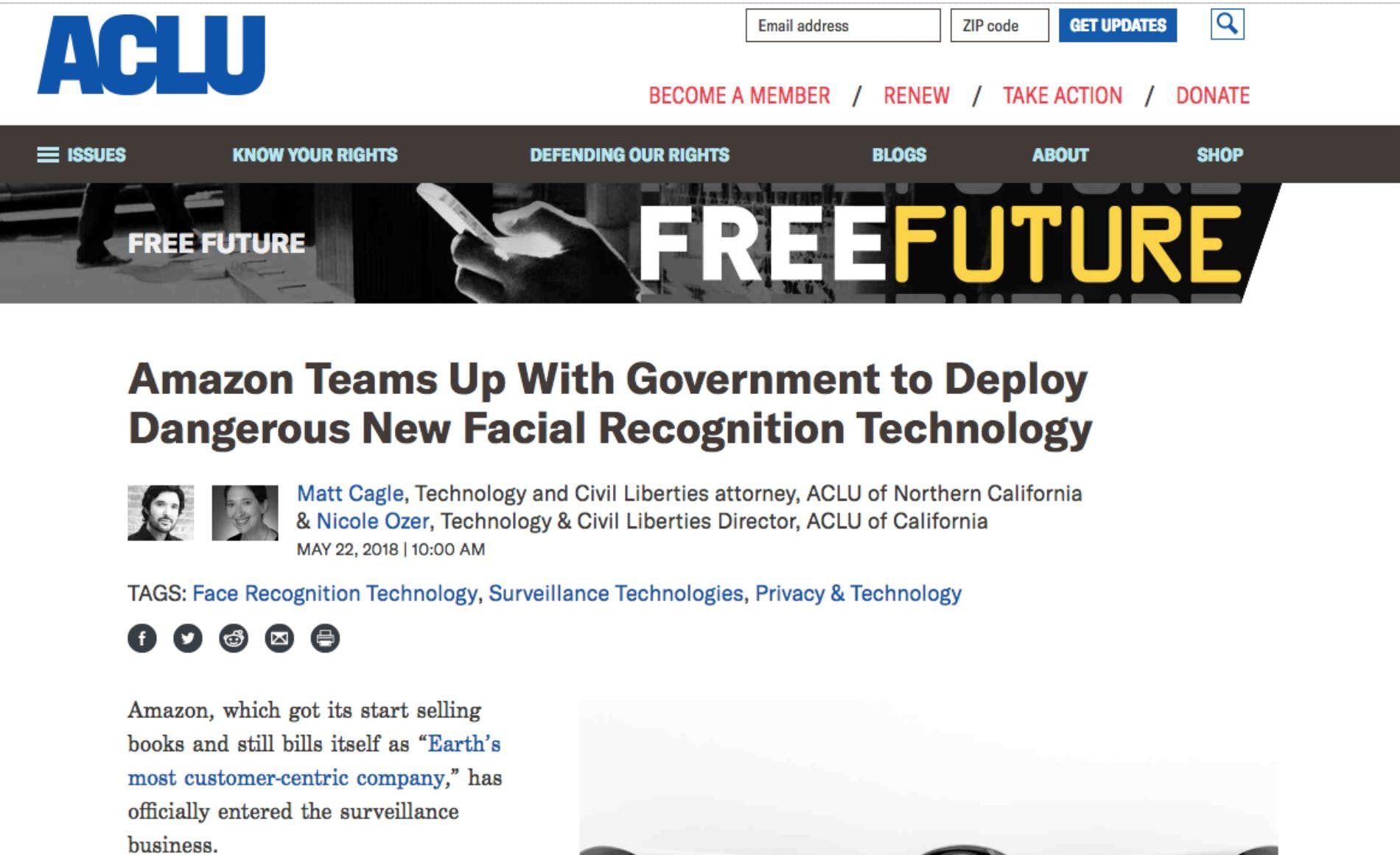 ACLU  amazon article