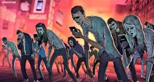 Click to enlarge zombie teens cellphones