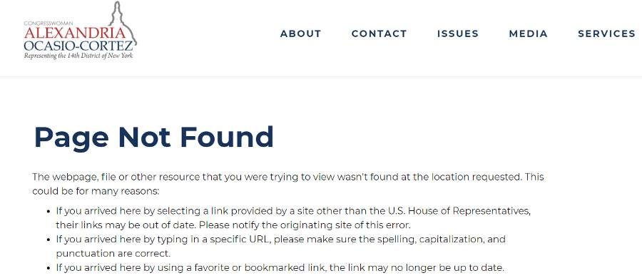 ocasio cortex energy web page