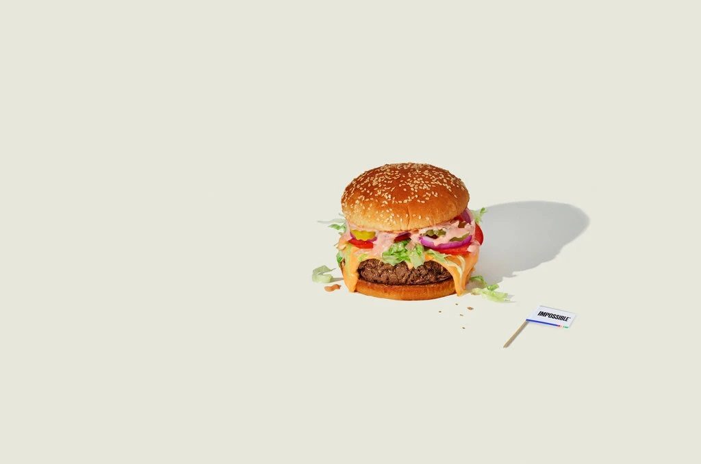 Click to enlarge fake burger