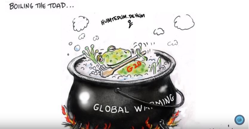 Global warming boiling frog