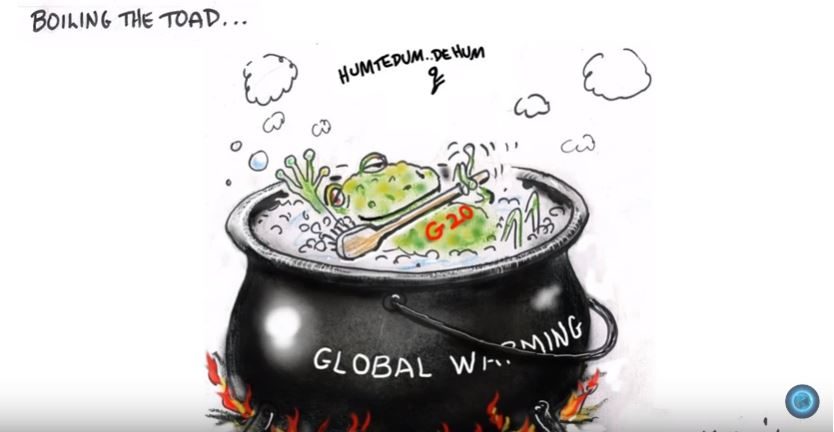 Click to enlarge Global warming boiling frog