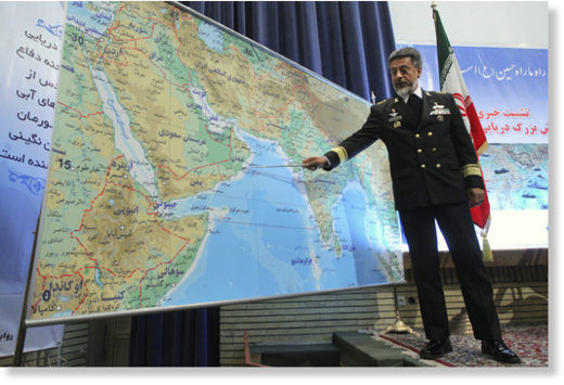 Click to enlarge Iran’s navy chief Adm. Habibollah Sayyari