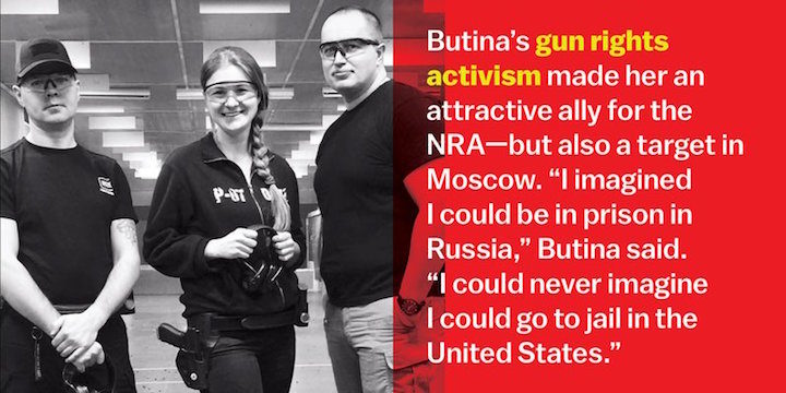 Click to enlarge Maria Butina NRA gun rights activism