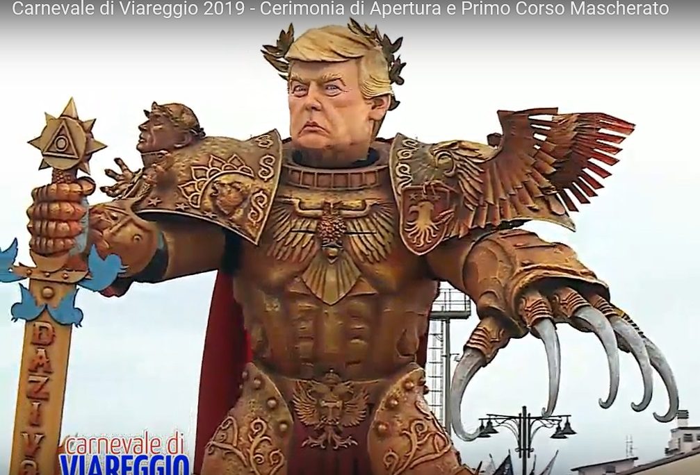 god emperor trump float Italy