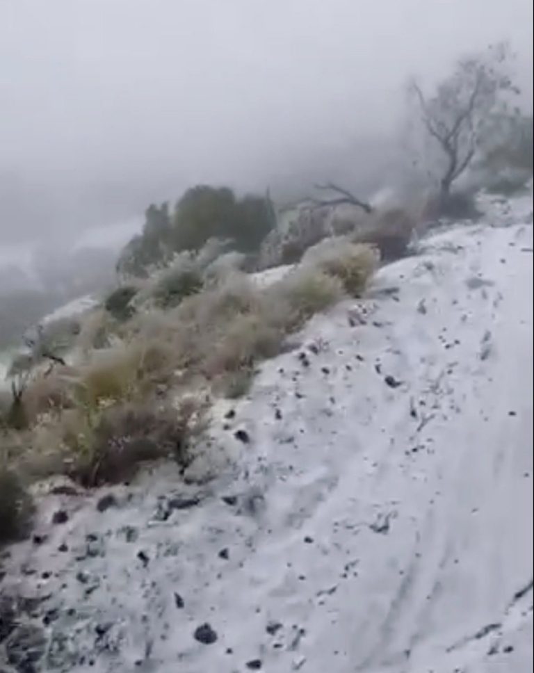 It is the lowest that snow has fallen in Hawaii