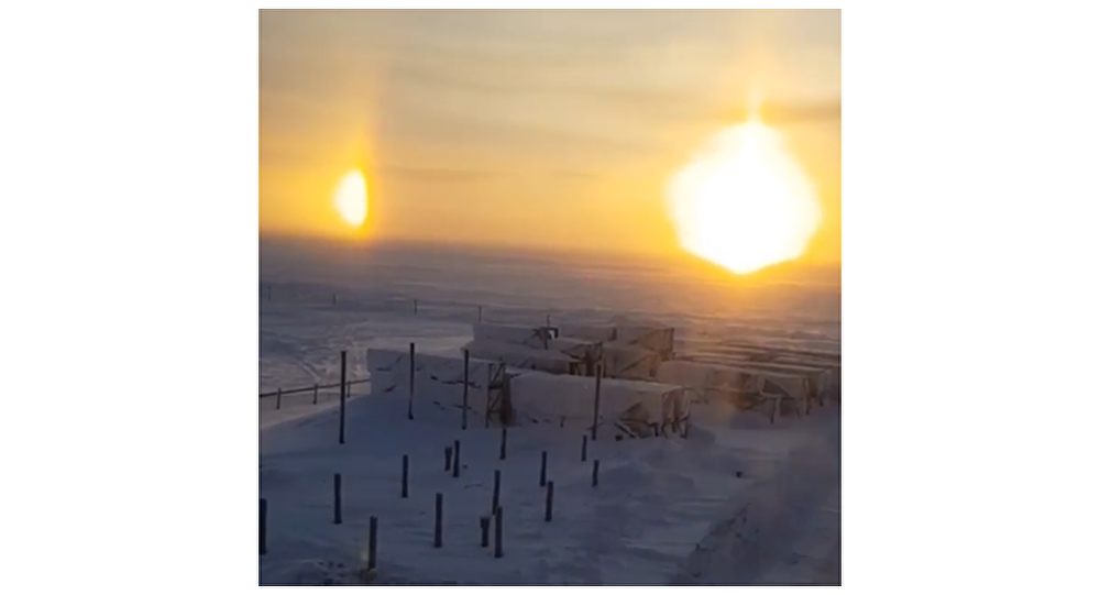 Three suns over Yamala-Nenets, Russia