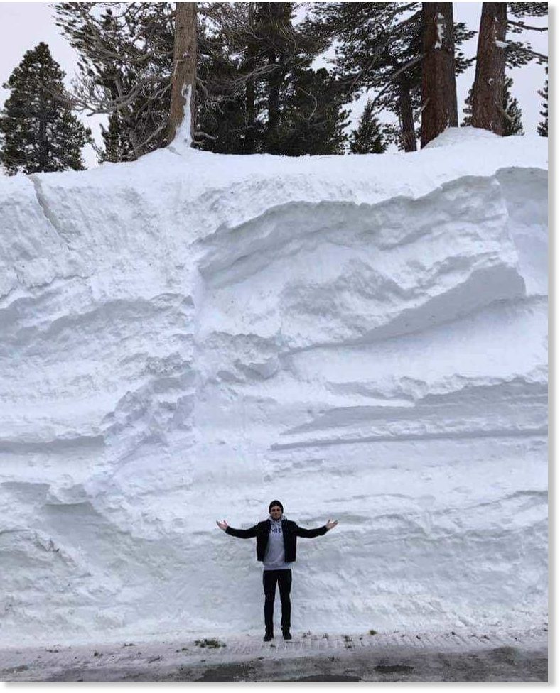 Mammoth Mountain in California has received 37 feet of snow for the