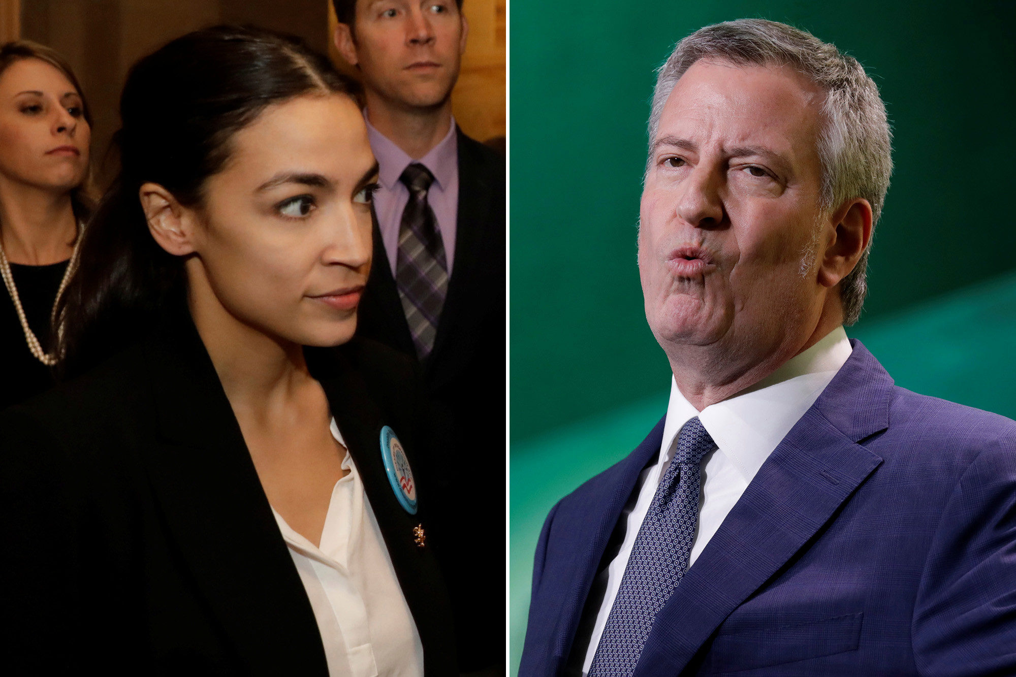 AOC, Bill de Blasio