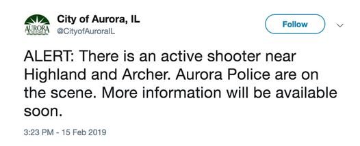 Click to enlarge active shooter tweet