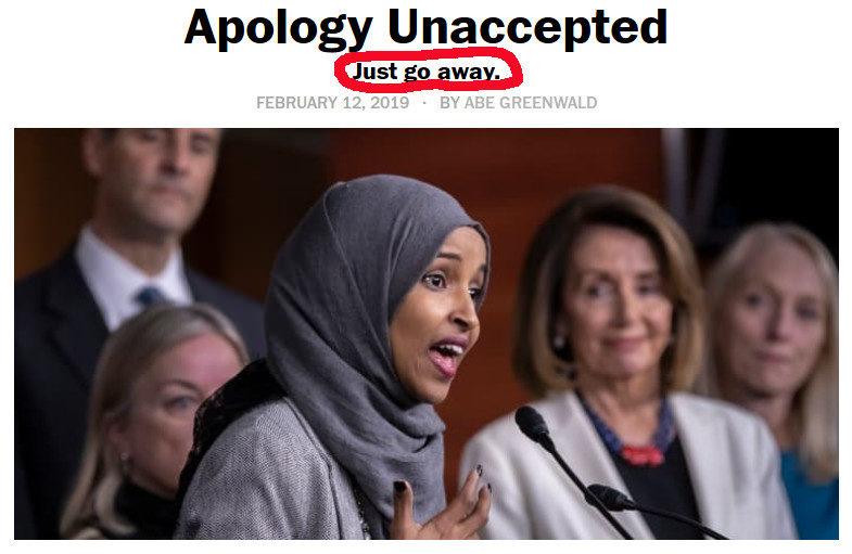 Click to enlarge ilham omar pelosi apology