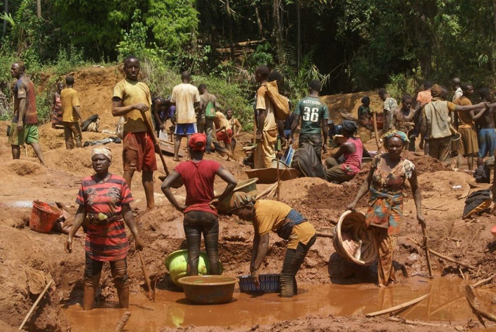 In spite of the glaring safety risks, alluvial miners relentlessly swarm the area, looking for gold.