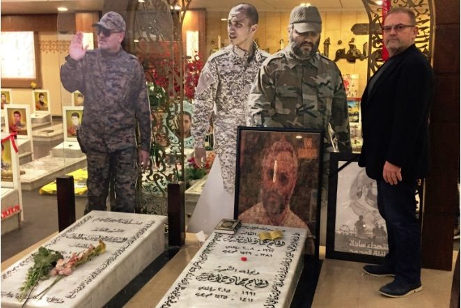 Click to enlarge Tomb of Imad Mughniyeh and Mustafa Badreddine in Beirut, Lebanon.
