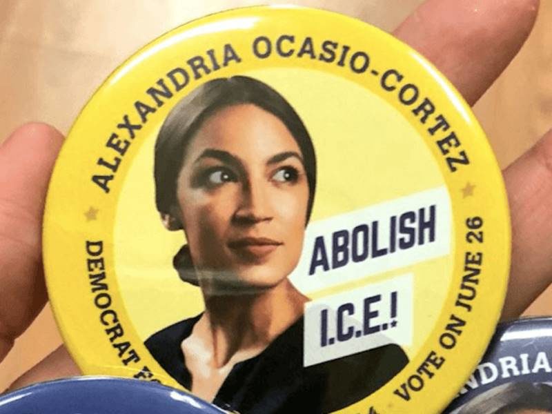 ocasio cortez campaign button