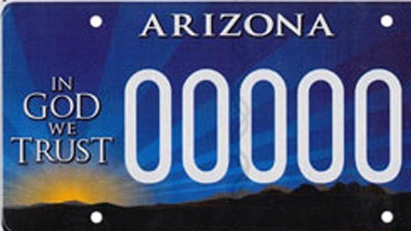 AZ license plate