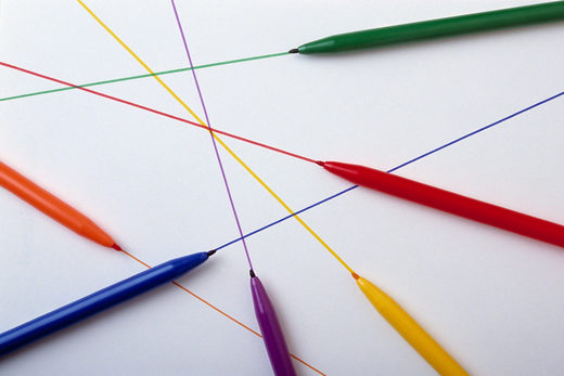 colored pens lines intersectionality