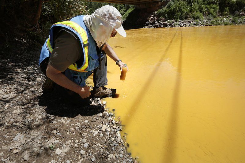 taking water sample