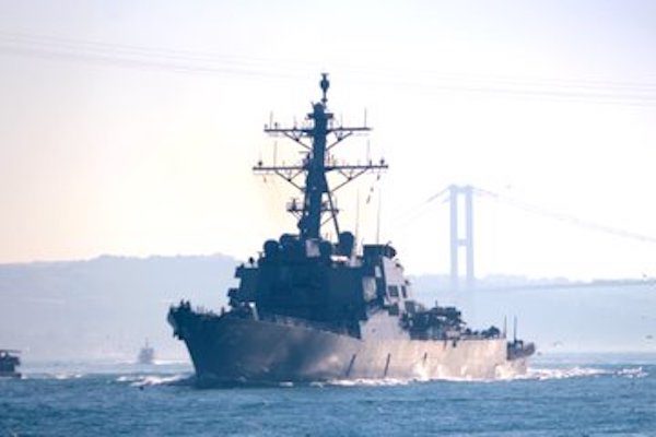 US Naval destroyer