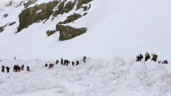 Click to enlarge Swiss alps avalanche
