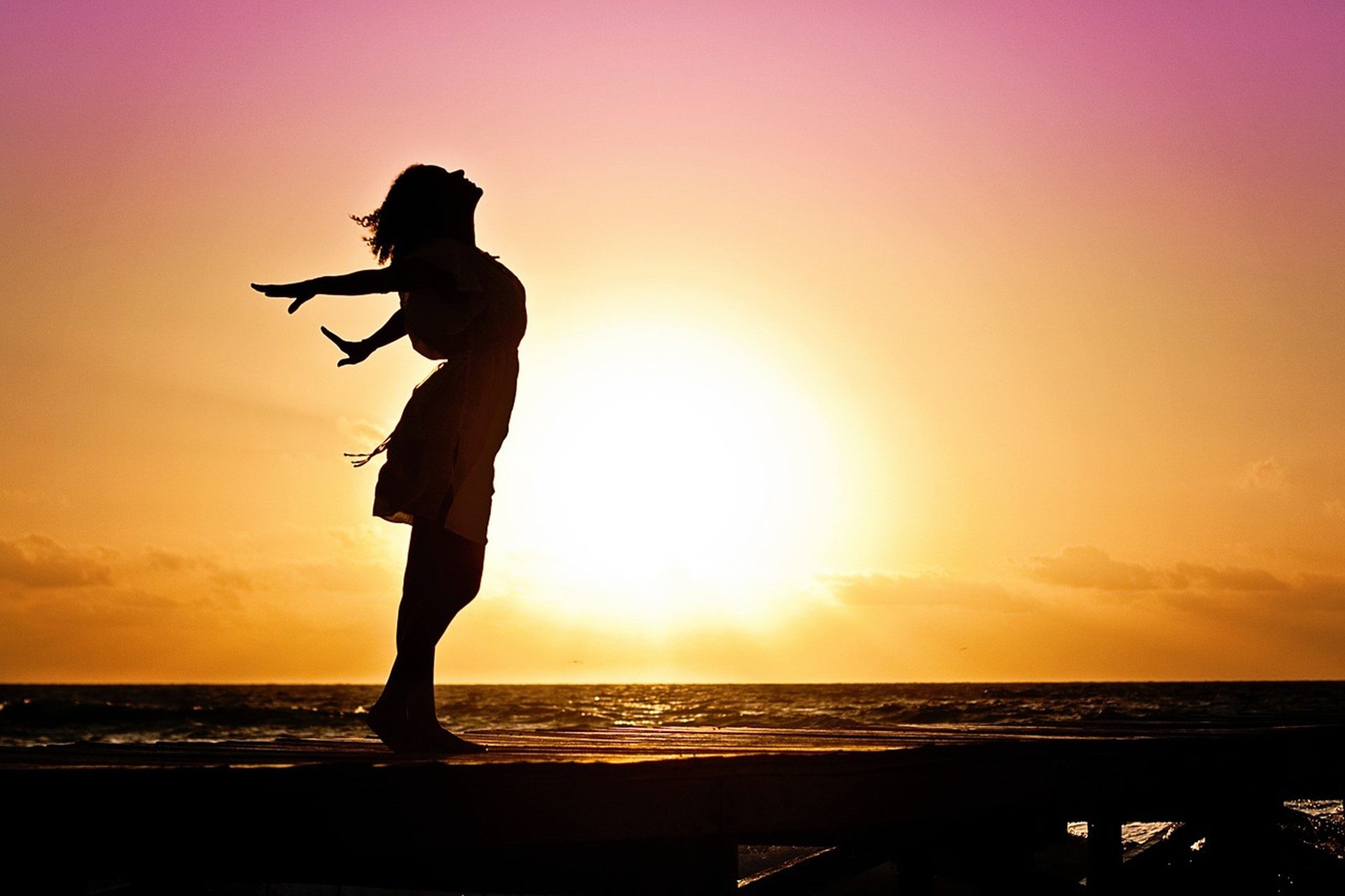 stress sunset freedom