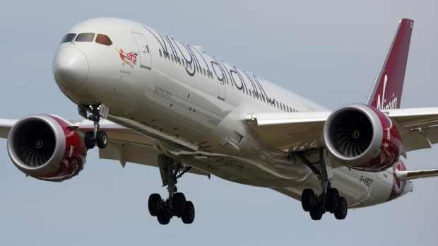 Click to enlarge Virgin Atlantic's Boeing 787-9 Dreamliner broke speed records.