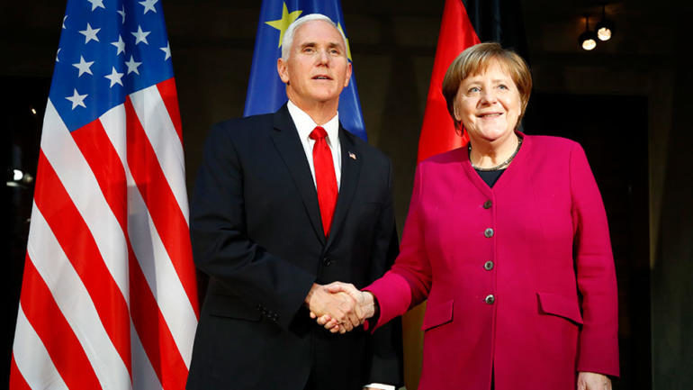 Angela Merke Mike Pence