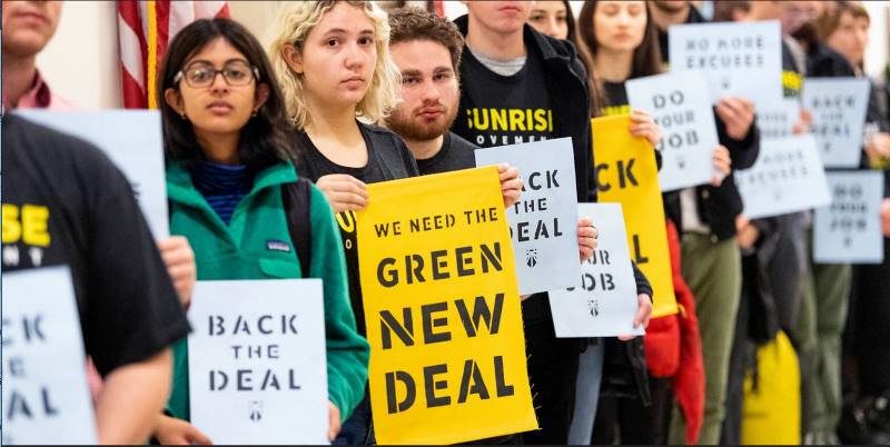 Click to enlarge sunrise movement green new deal soros