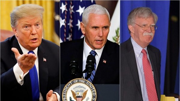 Trump, Pence, and Bolton