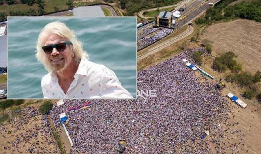 richard branson fake attendance venezuela concert