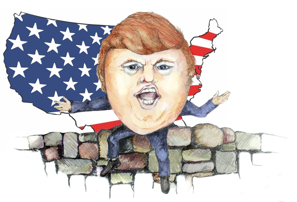 trump wall cartoon