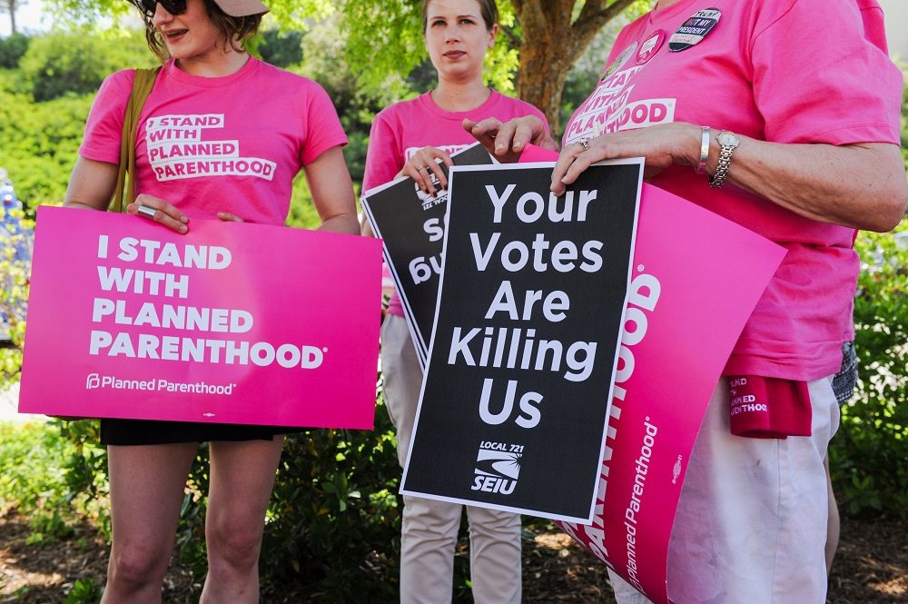 Click to enlarge Supporters of Planned Parenthood