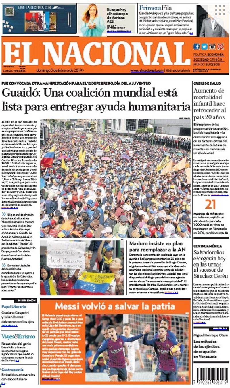 Click to enlarge newspaper guaido