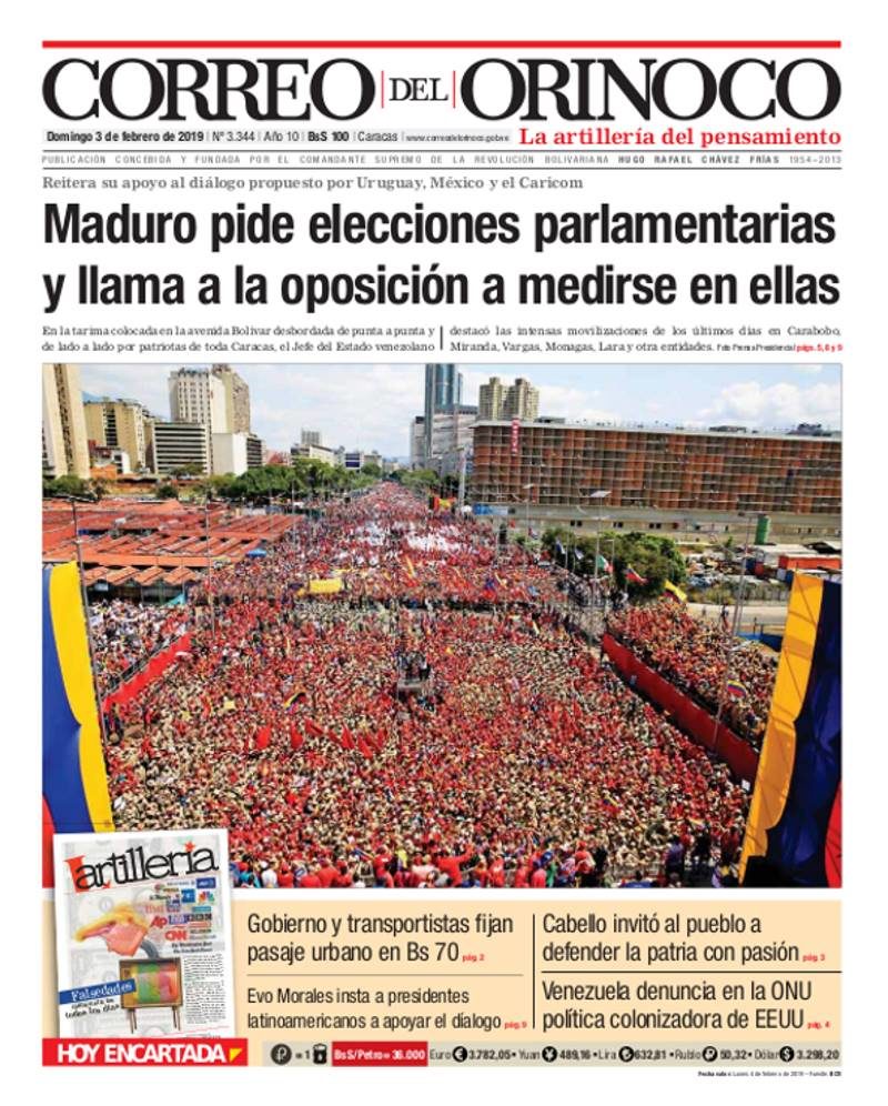 Click to enlarge maduro support newspaper