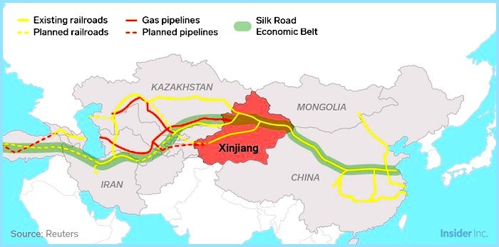 Click to enlarge map Xinjiang