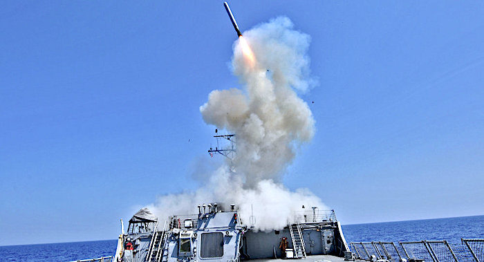 rocket launch USS Barry