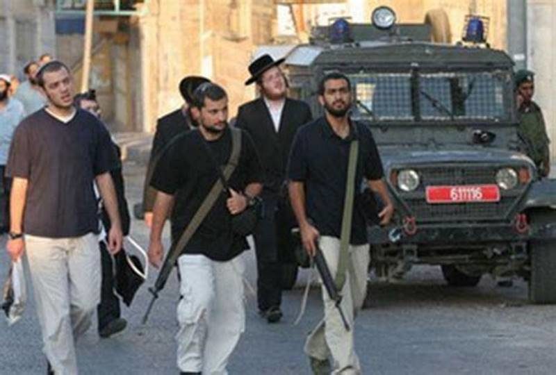 Armed illegal settlers East Jerusalem