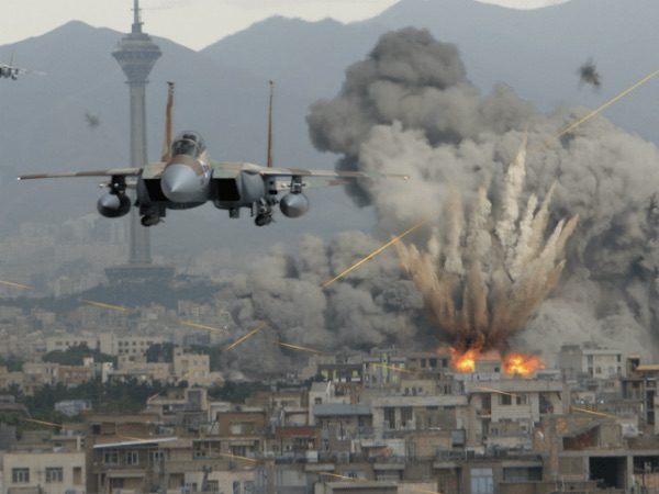 bombing city